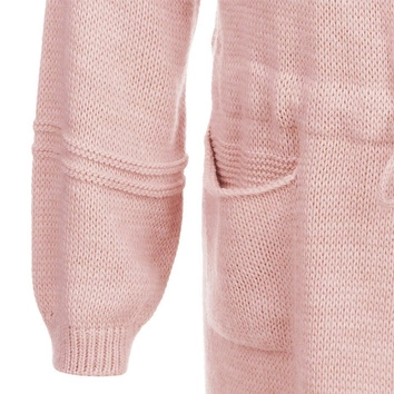 SWETER Z BUFIASTYMI RĘKAWAMI ANTYCZNY RÓŻ (116ART)