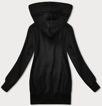 Gładka bluza damska z kapturem LHD czarna (AMG169)