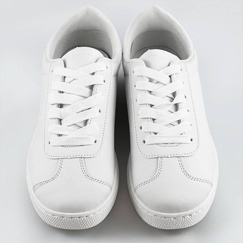 Sznurowane sneakersy damskie białe (bf-025)