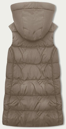 BEZRĘKAWNIK DAMSKI Z KAPTUREM S'WEST BEŻOWA (B8176-12)