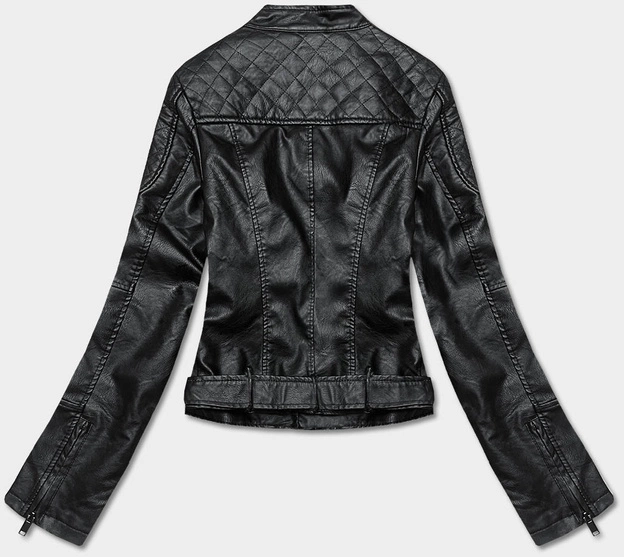 Ramoneska ze stójką ekoskóra czarna (AX-805)