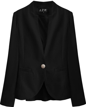 PROSTA MARYNARKA ZE STÓJKĄ CZARNA (8195)