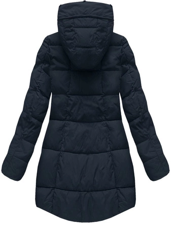 PIKOWANA KURTKA Z KAPTUREM GRANATOWA (7703)