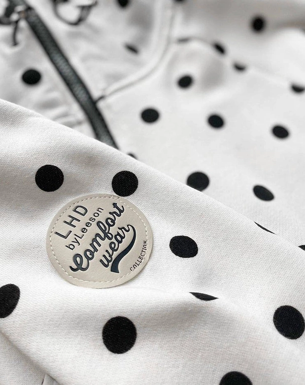 DAMSKA BLUZA DRESOWA GROCHY BIAŁA (AMG813)