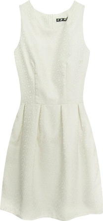 SUKIENKA Z WYSZYWANYM WZOREM ECRU (3123)