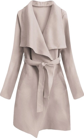 MINIMALISTYCZNY PŁASZCZYK BEŻOWORÓŻOWY (552ART)