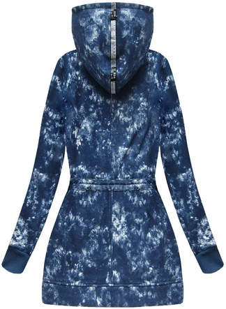 DŁUGA BLUZA Z HAFTAMI GRANATOWA 1 (J68BS)