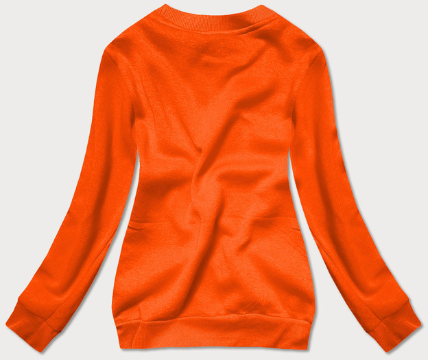 BLUZA DRESOWA DAMSKA ZE ŚCIĄGACZAMI POMARAŃCZOWA (W01-32)