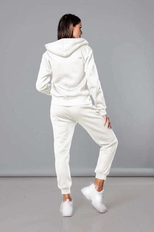 Polarowy komplet dresowy damski ecru (YP-1024)