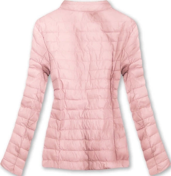 PIKOWANA KURTKA ZE STÓJKĄ JASNORÓŻOWA (W71)