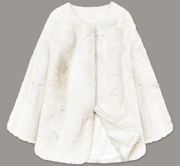 KRÓTKA KURTKA DAMSKA FUTRO BIAŁA (31148)