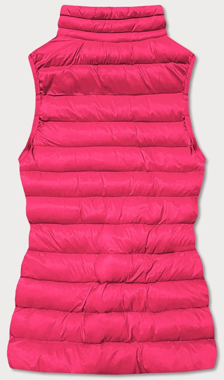 Krótka kamizelka pikowana damska różowa (23077-266)