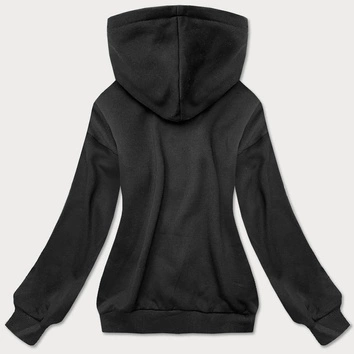 ROZPINANA DWUKOLOROWA BLUZA DAMSKA CZARNO-RÓŻOWA (26039)