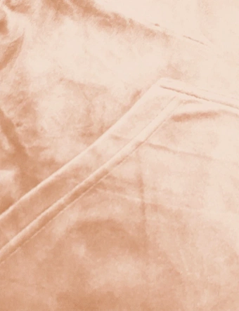 Welurowy dres damski z rozpinaną bluzą brzoskwiniowy (8C1176-150)