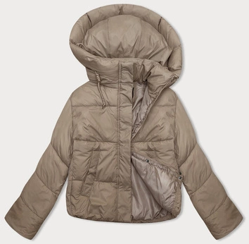 Krótka zimowa kurtka damska puchowa J Style beżowa (16M9188-62)