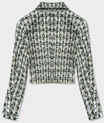 Krótka dwurzędowa marynarka zielona (AG3-1812)