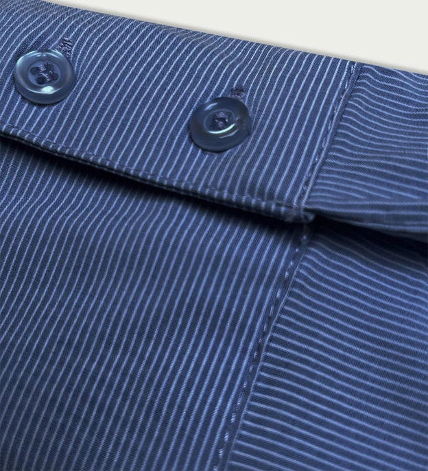 Damska koszula body w paski granatowa (M-8890)