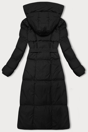 Zimowa damska kurtka z paskiem J Style czarna (5M3227-392)