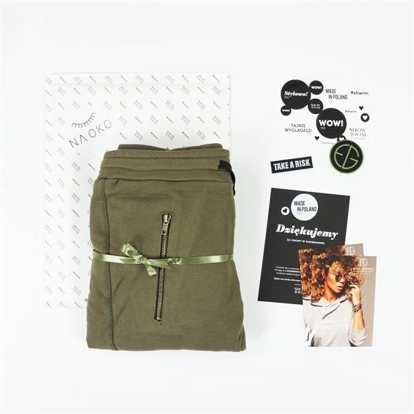 SPODNIE TAKE A RISK EDYTA GÓRNIAK FOR NAOKO KHAKI (RISK)