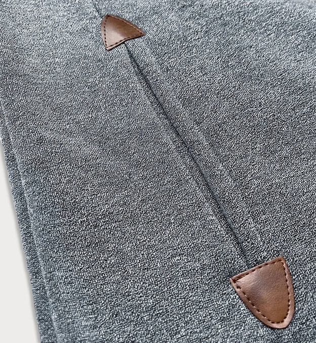 BLUZO SUKIENKA Z KAPTUREM CIEMNA SZARA (XAMG-730X)