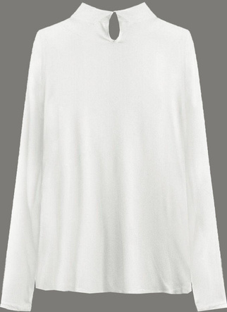 Elegancka bluzka z kołnierzykiem ecru (8522/1)