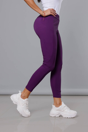 Legginsy treningowe damskie ciemny fiolet (54350)