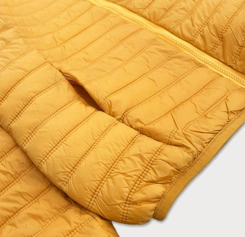 CIENKA PIKOWANA KURTKA DAMSKA ŻÓŁTA (B11-2)