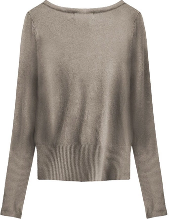 KLASYCZNY SWETEREK Z KORONKĄ KAKAOWY (X1537X)