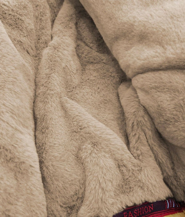 DAMSKA KURTKA ZIMOWA ŻÓŁTA (208-2)