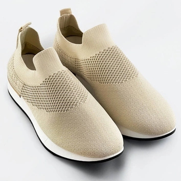 Wsuwane buty sportowe damskie beżowe (xa157)