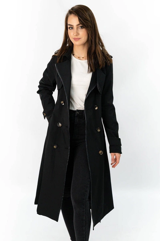 CIENKI PŁASZCZ Z PASKIEM CZARNY (2003)