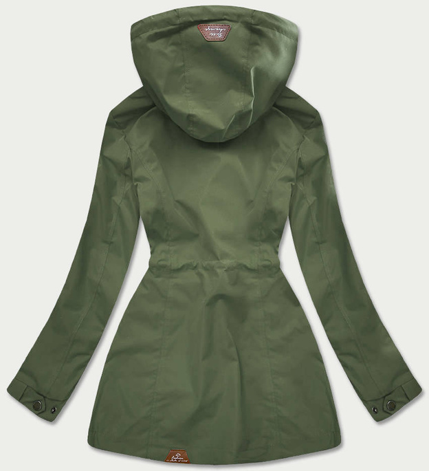 Dwustronna kurtka damska khaki-żołta (can-620big)
