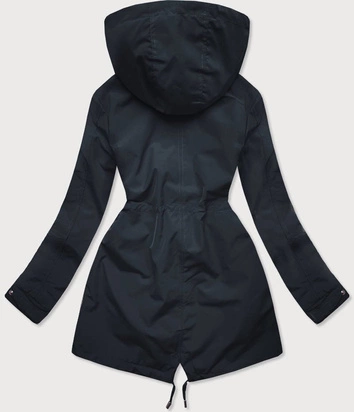 DWUSTRONNA KURTKA PARKA DAMSKA GRANAT/BIAŁY (W580)