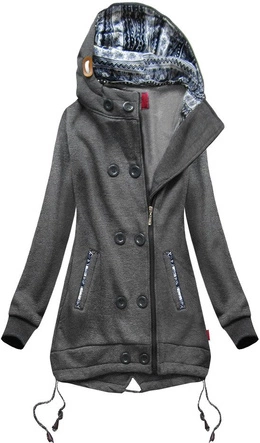 DŁUGA BLUZA W PASKI GRAFITOWA 2 (D246)