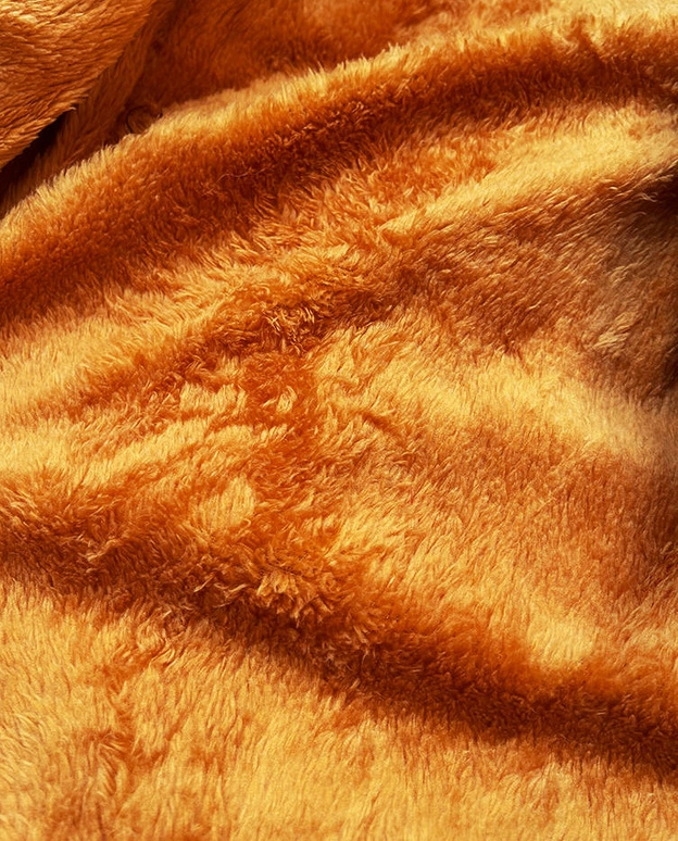 PIKOWANA KURTKA ZIMOWA Z KAPTUREM ŻÓŁTA (R-9903)