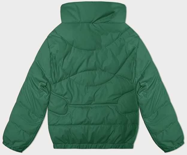 Pikowana kurtka ze stójką Miss TiTi zielona (2481)