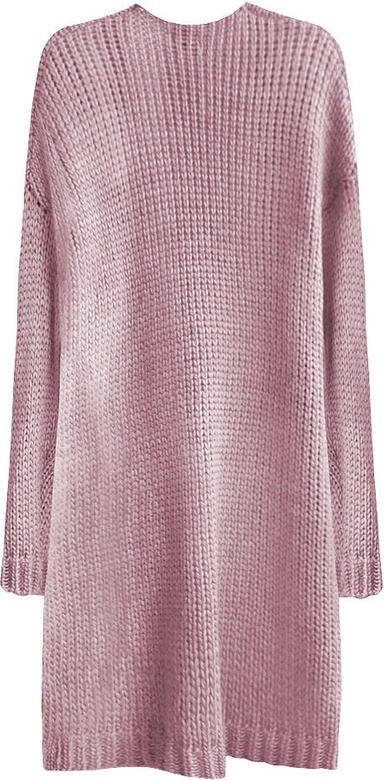 CIEPŁY SWETER OVERSIZE PUDROWY RÓŻ (559ART)