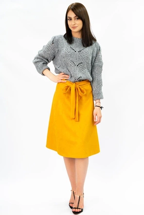 ROZKLOSZOWANA SPÓDNICA ŻÓŁTA (537ART)