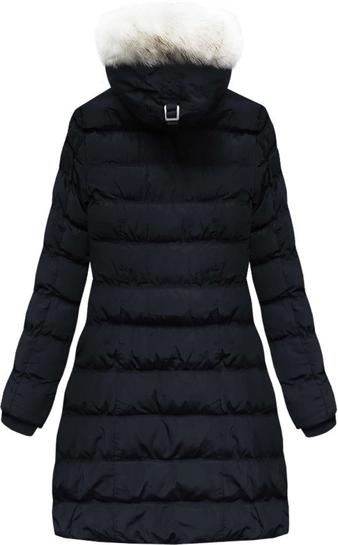 PIKOWANA KURTKA Z KAPTUREM GRANATOWA (A913)