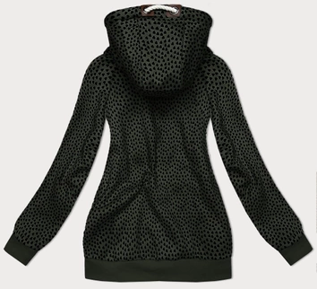Rozpinana bluza damska w serduszka army (2315)