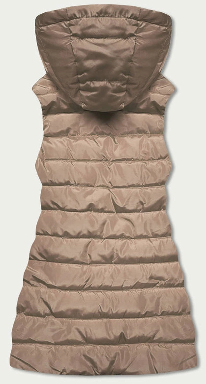 PUCHOWY BEZRĘKAWNIK DAMSKI BEŻOWY (B8010-12)