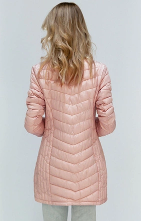 DŁUGA PIKOWANA KURTKA ŁOSOSIOWA (21809)