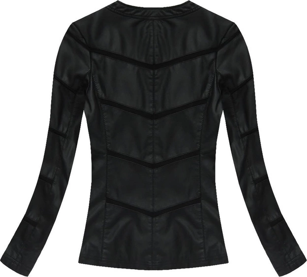 KURTKA Z WSTAWKAMI CZARNA (5260)