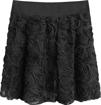 KRÓTKA SPÓDNICA W RÓŻE CZARNA (2229)