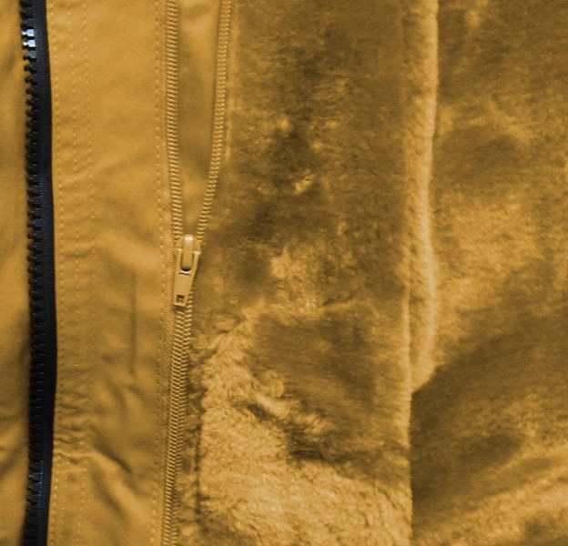 PARKA Z PODPINKĄ ŻÓŁTA (B2635)