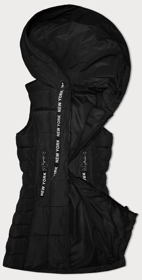 Bezrękawnik damski z kapturem S'West czarny (B8226-1)