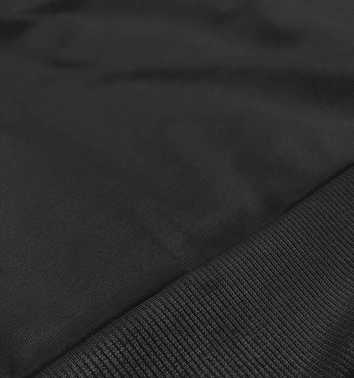 Cienka krótka bluza dresowa damska czarna (8B938-3)