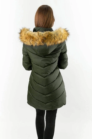 PIKOWANA DAMSKA KURTKA Z KAPTUREM KHAKI (1907)