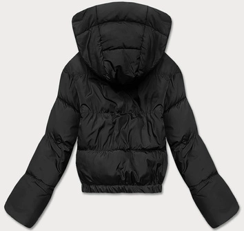 Przejściowa krótka kurtka z kapturem czarna (16M9080-392)