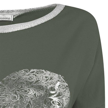 BLUZKA Z SERCEM KHAKI (5085)